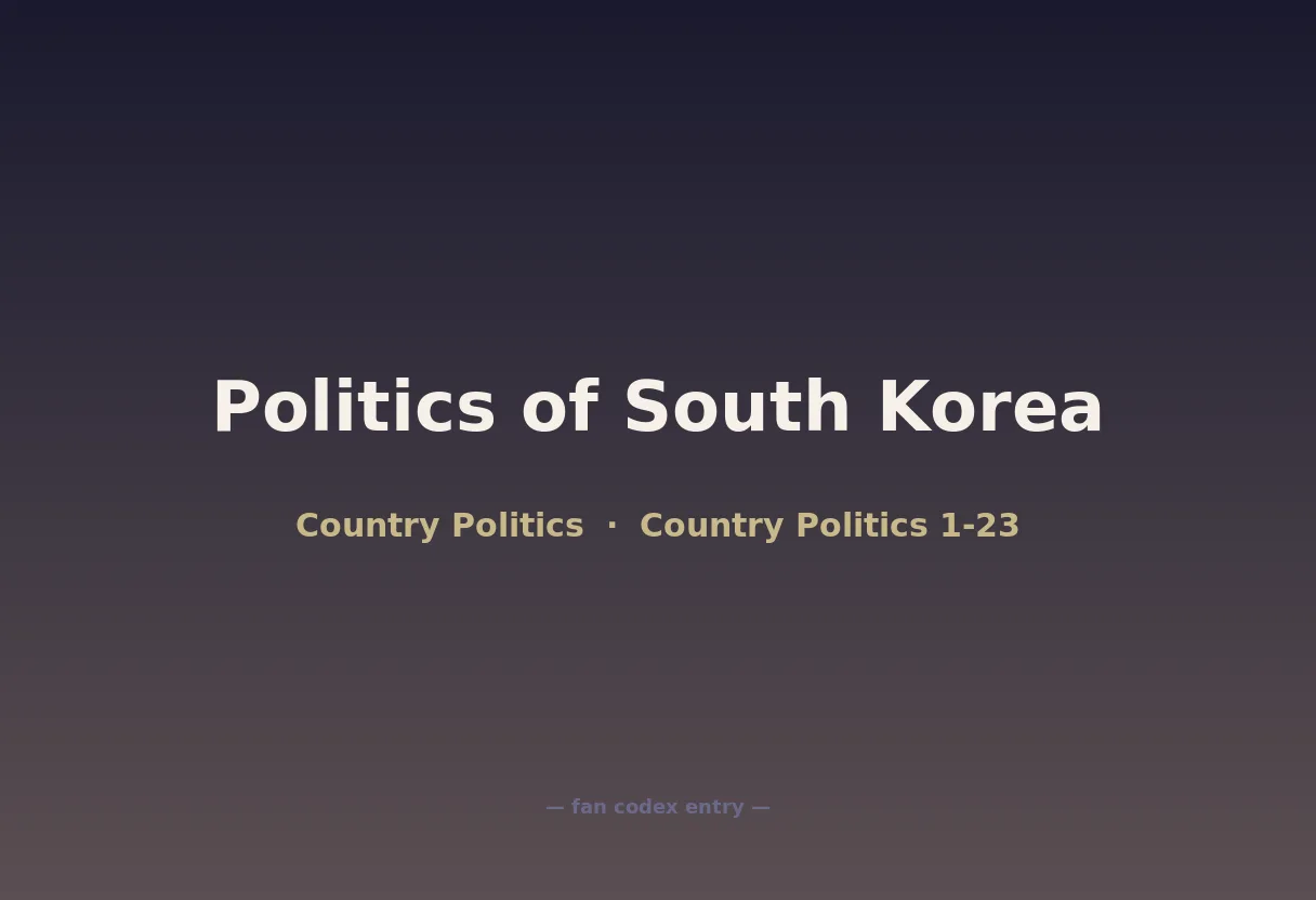 Politics of South Korea